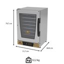 Ver imagem 2 de Kit Forno Turbo Elétrico Progás Prp-008 Plus Dourado 220v + Mesa Mes-008 Inox