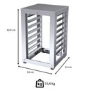 Ver imagem 3 de Kit Forno Turbo Elétrico Progás Prp-008 Plus Dourado 220v + Mesa Mes-008 Inox