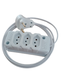 Extensao Eletrica 2 Metros 3 Tomadas 10a Bivolt Fio 1,5 862 Sfl3tc Racrafi - 4