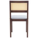 Ver imagem 7 de Kit 03 Cadeiras Sala de Jantar Madeira Maciça Nivea Tela Rattan Sextavano Linho Cinza/Amêndoa G55 -