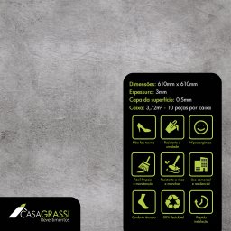 Piso Vínilico em Placa Pietra Grigio Placa 61cm x 61cm x 3mm Casa Grassi - 2