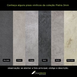 Piso Vínilico em Placa Pietra Nero Placa 61cm x 61cm x 3mm Casa Grassi - 4
