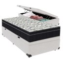 Ver imagem 5 de Cama Box Baú Branco e Colchão Airtech 150 Espuma D45 Solteiro Ortobom