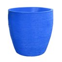 Ver imagem 1 de Vaso Planta 40x40 Oval Moderno Polietileno - AZUL ARARA 009