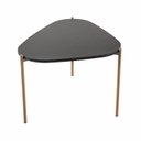 Ver imagem 4 de Mesa de Centro Orgânica Pé Metal Complementos Preto Nero/Dourado