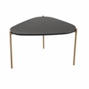 Ver imagem 2 de Mesa de Centro Orgânica Pé Metal Complementos Preto Nero/Dourado