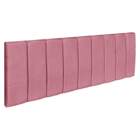 Cabeceira Painel Casal 1,40m Holanda Suede Rosa - Pallazio