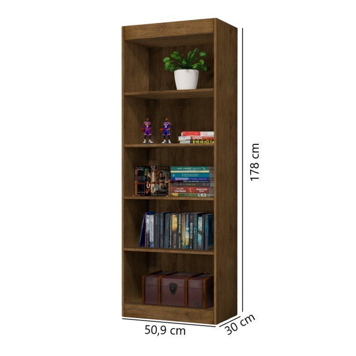 Estante para Livros Multiuso 178cmx102cm Larissa - 4