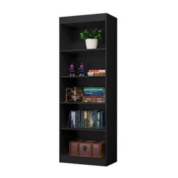 Estante para Livros Multiuso 178CMX102CM Larissa Preto - 3 Estante para Livros Multiuso 178CMX102CM Larissa Preto - 3