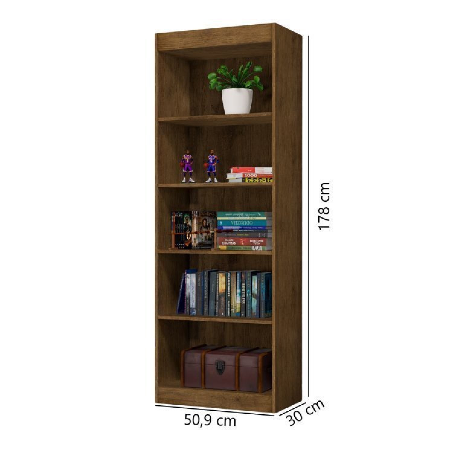 Estante para Livros Multiuso 178cmx153cm Larissa - 4