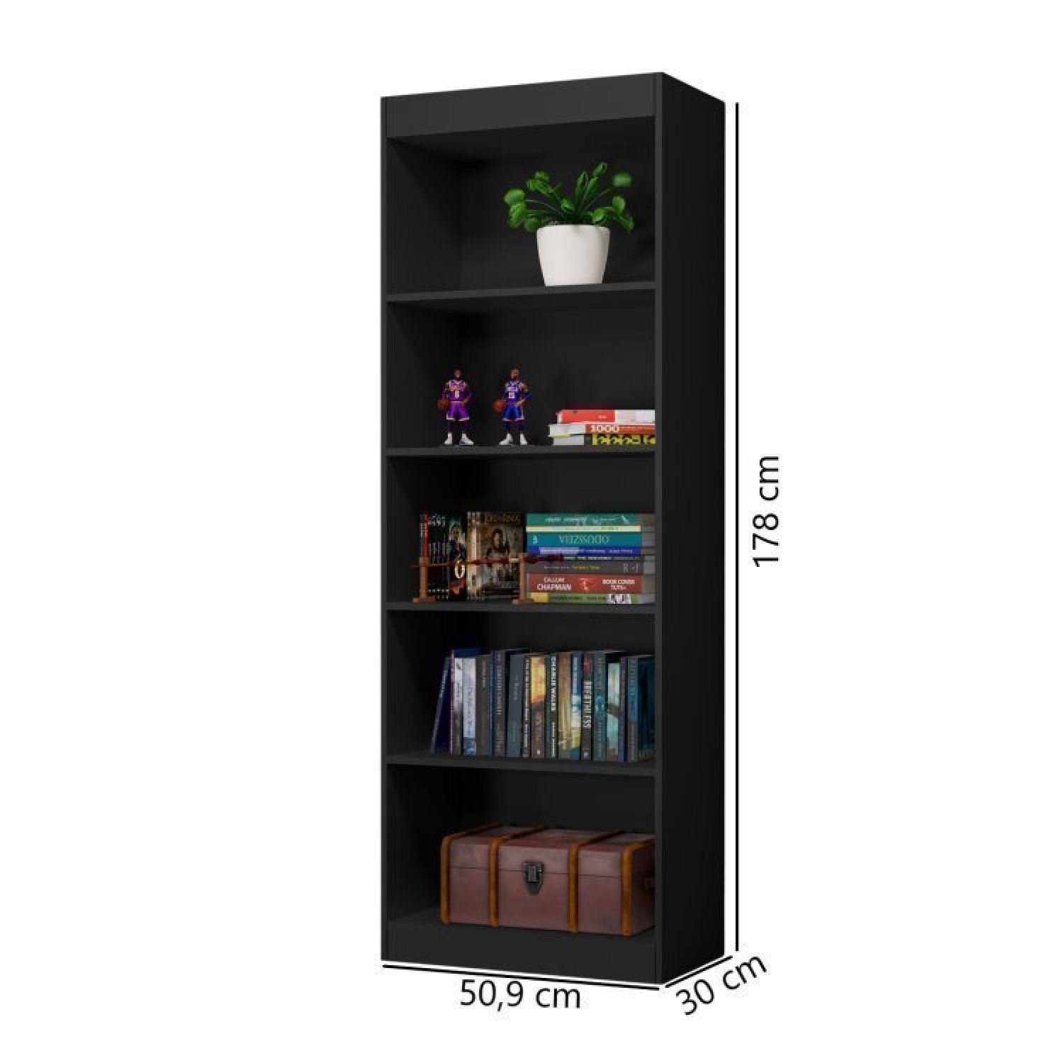 Estante para Livros Multiuso 178cmx153cm Larissa - 4