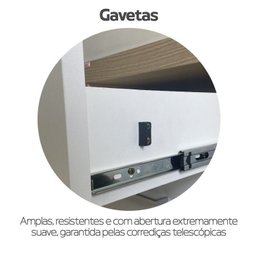 Conjunto Escritório Recepção 3 Peças com 2 Balcões em L Tamburato 147,7cm 1 Gaveteiro  - 12