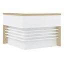 Ver mais imagens de Conjunto Escritório Recepção 3 Peças com 2 Balcões em L Tamburato 147,7cm 1 Gaveteiro Branco/Carvalho Artany