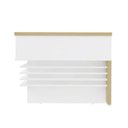 Ver imagem 7 de Conjunto Escritório Recepção 3 Peças com 2 Balcões em L Tamburato 147,7cm 1 Gaveteiro Branco/Carvalho Artany