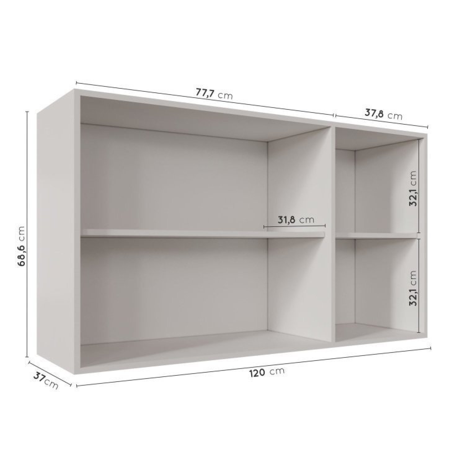 Cozinha Modulada 5 Peças com Tampo 3 Aéreos 6 Portas e 2 Balcões Arizona CabeCasa MadeiraMadeira - 13