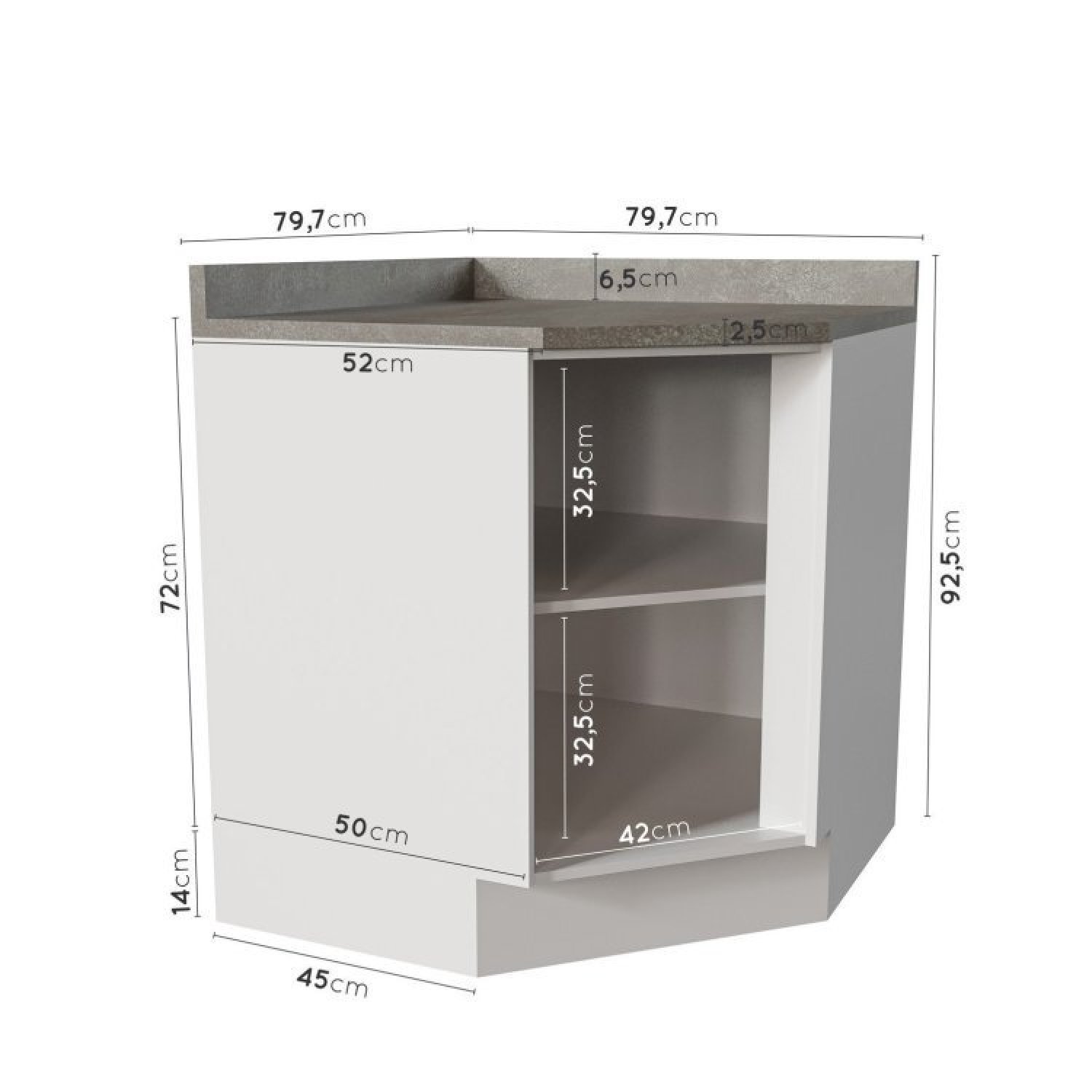 Cozinha Modulada 5 Peças com Tampo 3 Aéreos 6 Portas e 2 Balcões Arizona CabeCasa MadeiraMadeira - 15