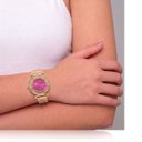 Ver imagem 2 de Relógio Feminino Luxo Paris com Strass Correa Metal + Caixa