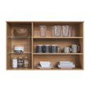 Ver imagem 4 de Armário Aéreo 120cm 2 Portas 3 Nichos Prateleira de Vidro Isabelle