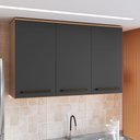 Ver imagem 2 de Armário Aéreo 120cm 3 Portas com Prateleira Interna Isabelle