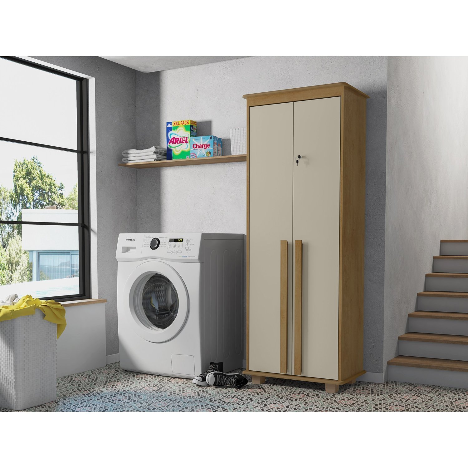 Armário Multiuso 2 Portas 4 Prateleiras México