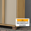 Ver imagem 6 de Armário Multiuso México com 2 Portas com Chave e 4 Prateleiras RV Móveis Bege/Cinamomo/Off White