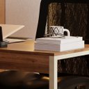 Ver imagem 2 de Mesa Escrivaninha Industrial Desk 90 Color Quarto Escritório Canela Creme Cota