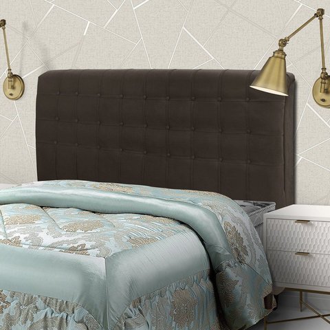Cabeceira Super King 195cm New Plus Dama Marrom
