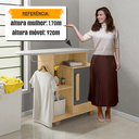 Ver imagem 6 de Tábua de Passar Havaí com 1 Porta 2 Nichos e Suporte para Ferro e Cabideiro RV Móveis