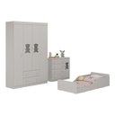 Ver imagem 2 de Quarto Infantil Completo com Minicama Montessoriana Teddy Multimóveis MP4885 Off White