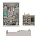 Ver imagem 5 de Quarto Infantil Completo com Minicama Montessoriana Teddy Multimóveis MP4885 Off White