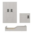 Ver imagem 7 de Quarto Infantil Completo com Minicama Montessoriana Teddy Multimóveis MP4885 Off White