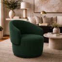 Ver imagem 1 de Poltrona Orgânica Maya Bouclê Verde Sala Quarto Recepção