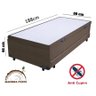 Cama Box Baú Solteiro Com Auxiliar Sintético Marrom (Espuma só na Auxiliar) - 2