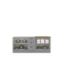Ver imagem 3 de Cozinha Compacta Modulada 4 Portas 3 Gavetas Emily Cinza/Nature