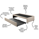 Ver imagem 5 de Bicama Box para Dois Colchões Solteiro 88x188 Suede