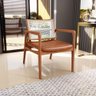 Kit 02 Poltronas Decorativa Sala Estar Madeira Tela Sintética Tropea Couríssimo Camel - Lyam Decor - 2