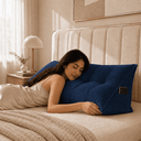 Ver imagem 6 de Almofada Encosto Triangular Cama Leitura Cabeceira Suede