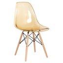 Ver imagem 1 de Cadeira Eames Eiffel Com Assento Acrílico E Pés De Madeira