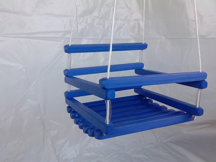 Balanço madeira 35x35 Azul - 1