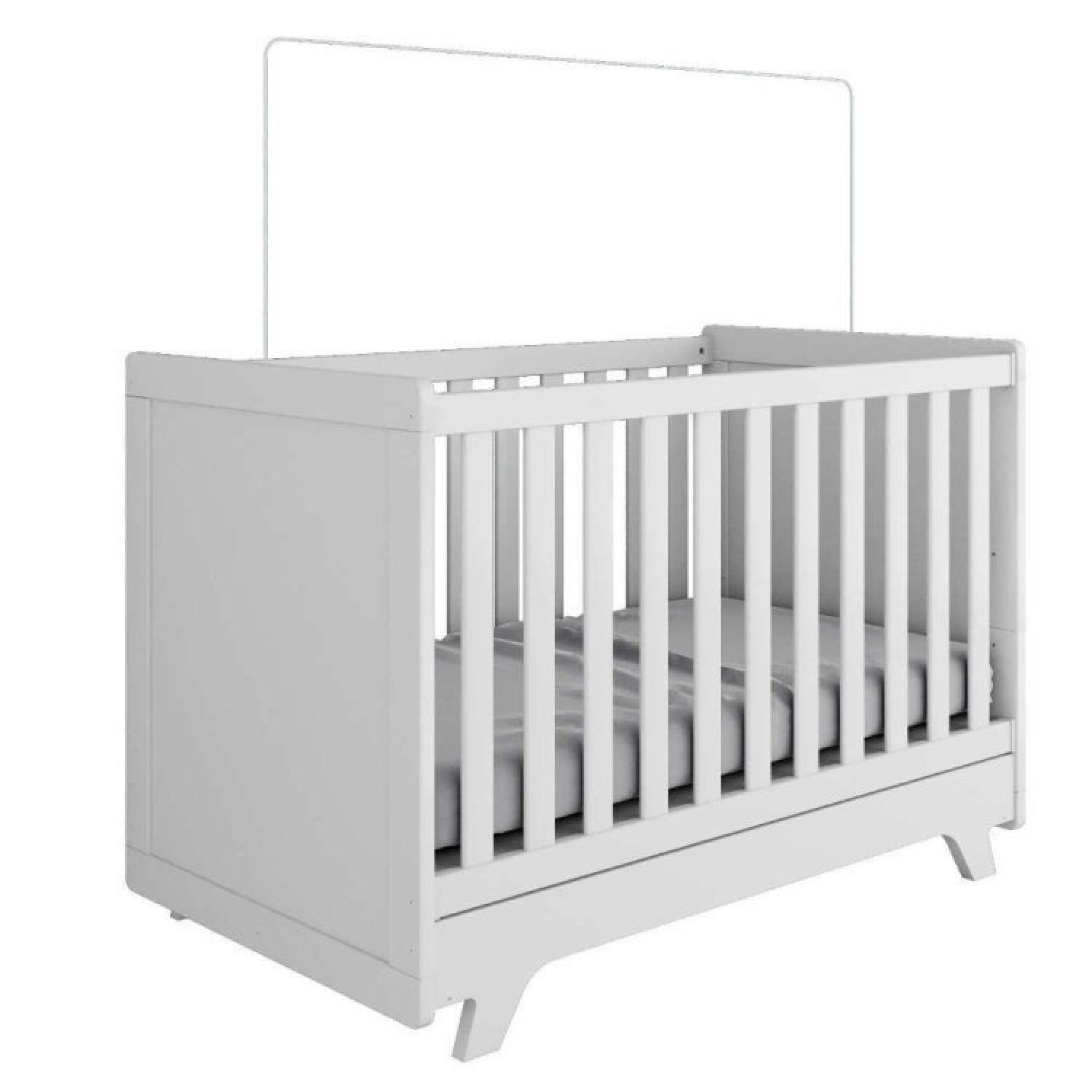 Conjunto para Quarto de Bebê Cômoda 1 Porta com Janela e Berço com Capitone Retrô Jolie - 17