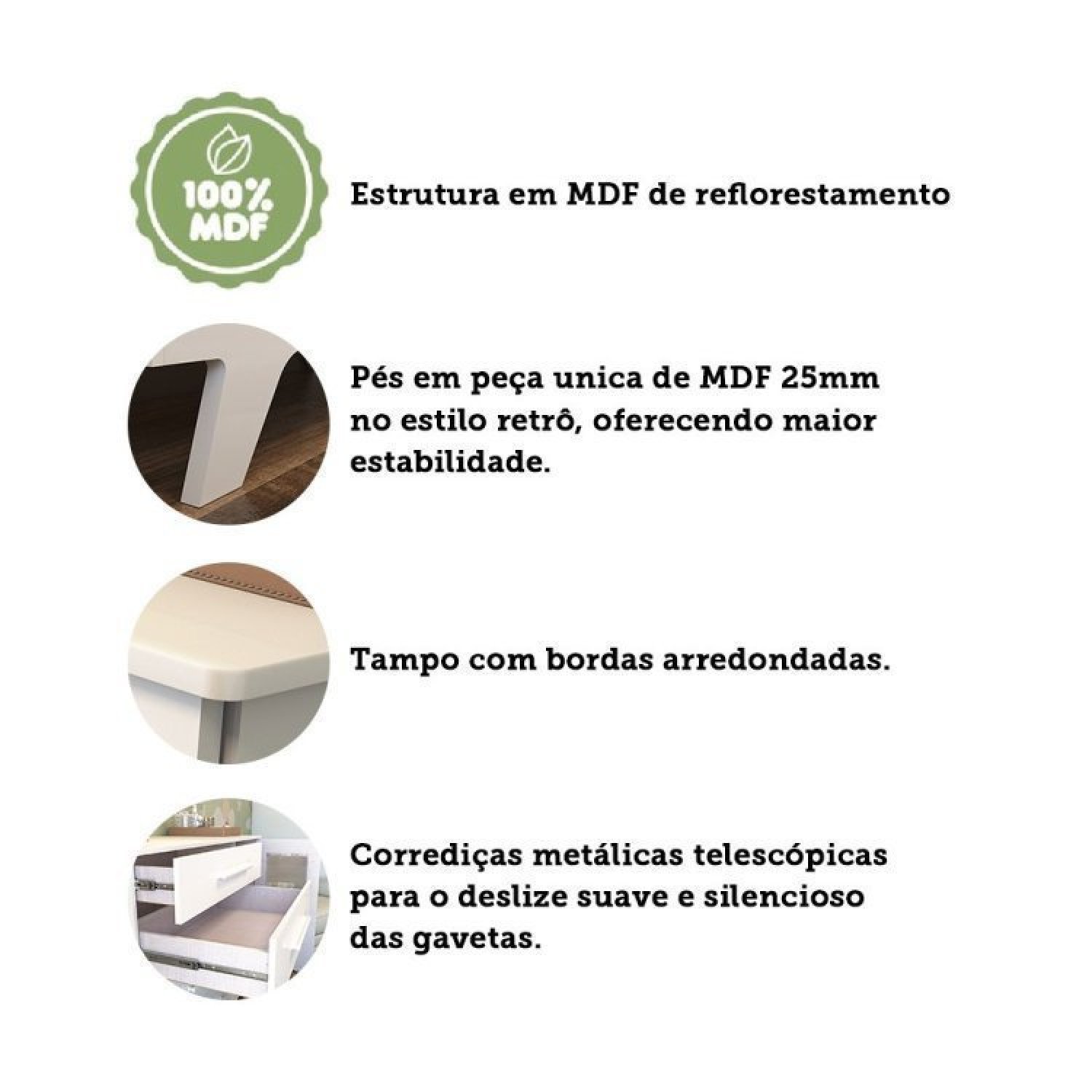 Conjunto para Quarto de Bebê Cômoda 1 Porta com Janela e Berço com Capitone Retrô Jolie - 16
