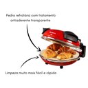 Ver imagem 4 de Forno de Pizza Elétrico Vermelho Com Pedra Antiaderente Ariete Forno de Pizza Smart Vermelho Ariete 