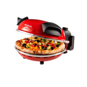 Forno de Pizza Elétrico Vermelho Com Pedra Antiaderente Ariete Forno de Pizza Smart Vermelho Ariete 