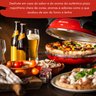 Forno de Pizza Elétrico Vermelho Com Pedra Antiaderente Ariete Forno de Pizza Smart Vermelho Ariete  - 5