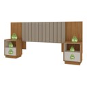 Ver imagem 4 de Cabeceira Casal Extensível Estofada com 2 Mesas de Cabeceiras Zurik