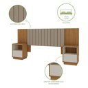 Ver imagem 6 de Cabeceira Casal Extensível Estofada com 2 Mesas de Cabeceiras Zurik