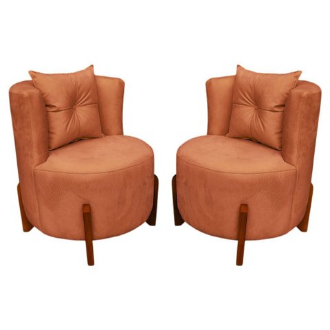 Kit 2 Poltronas Orgânica Curva Luna Boucle - Montanaris Decor