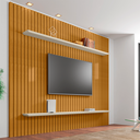 Ver imagem 6 de Painel para TV até 75 Polegadas Ripado 100% MDF 220x230cm Marrom Roma