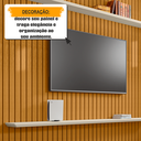 Ver imagem 3 de Painel para TV até 75 Polegadas Ripado 100% MDF 220x230cm Marrom Roma