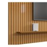 Painel para TV até 75 Polegadas Ripado 2 Prateleiras Roma - 5